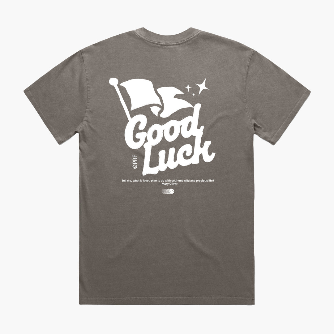 Men's Good Luck Heavy Tee Faded Grey