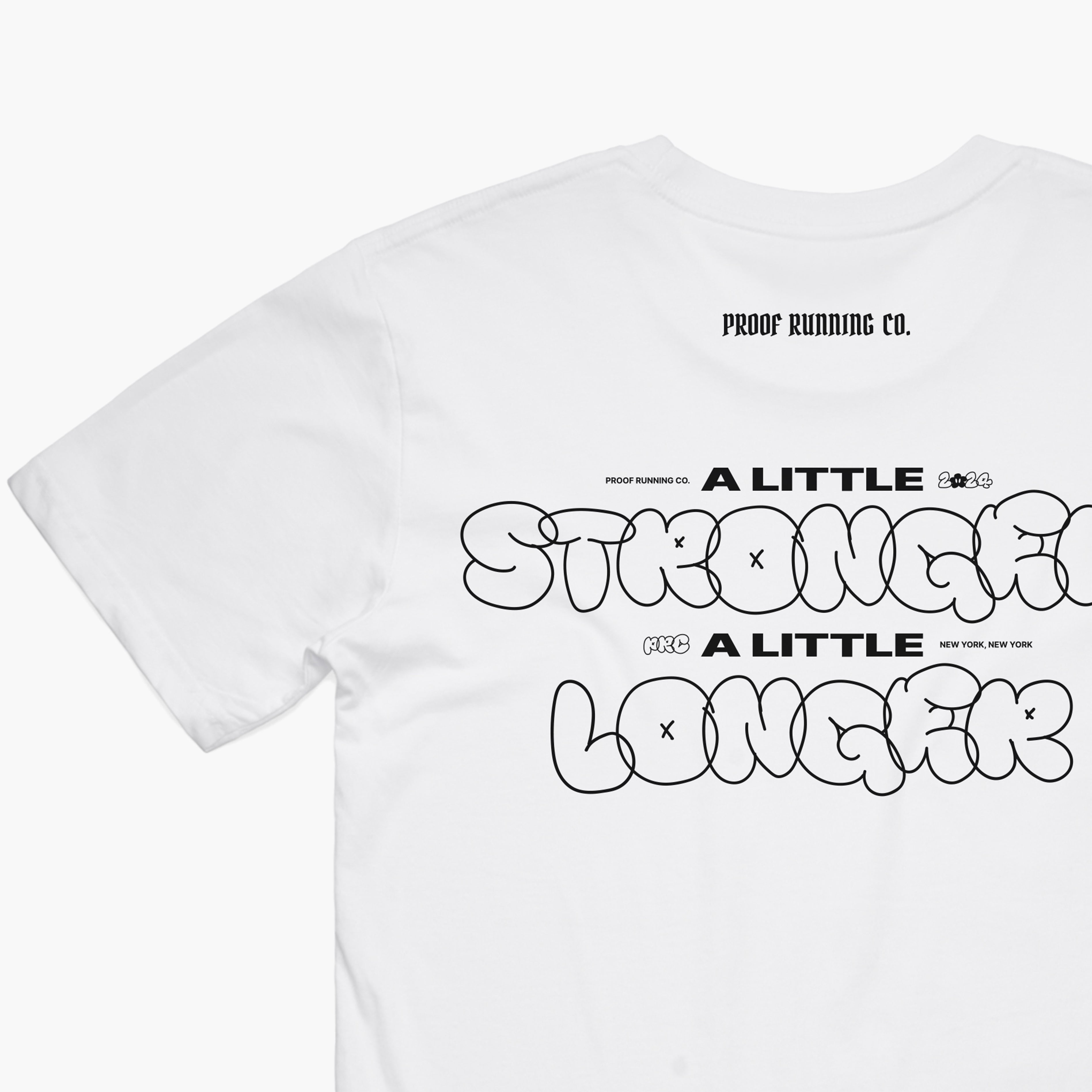 PROOF Everyday T-Shirt (Stronger, Longer) White Back Zoom