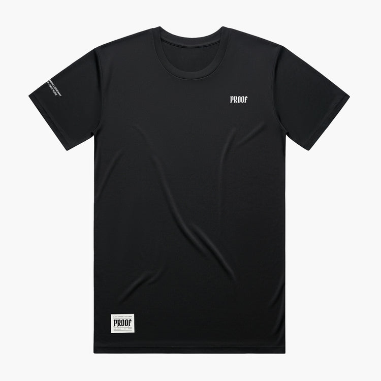 PROOF Mens Everyday Active Runner T-Shirt (Core) Black Front